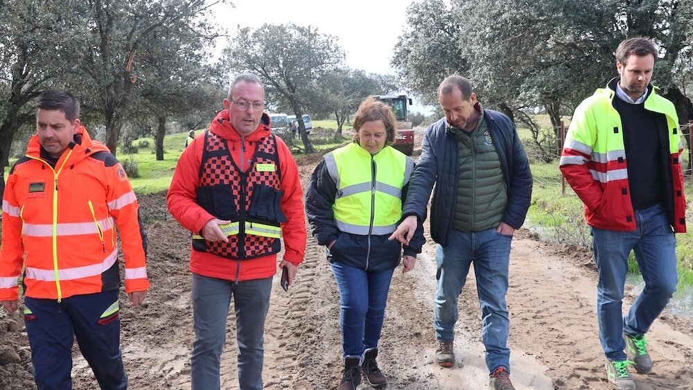 La Diputación de Toledo habilita un camino provisional en Cardiel tras la crecida del Alberche